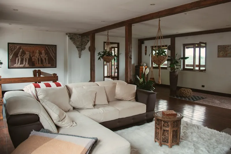 A warm, styled living space